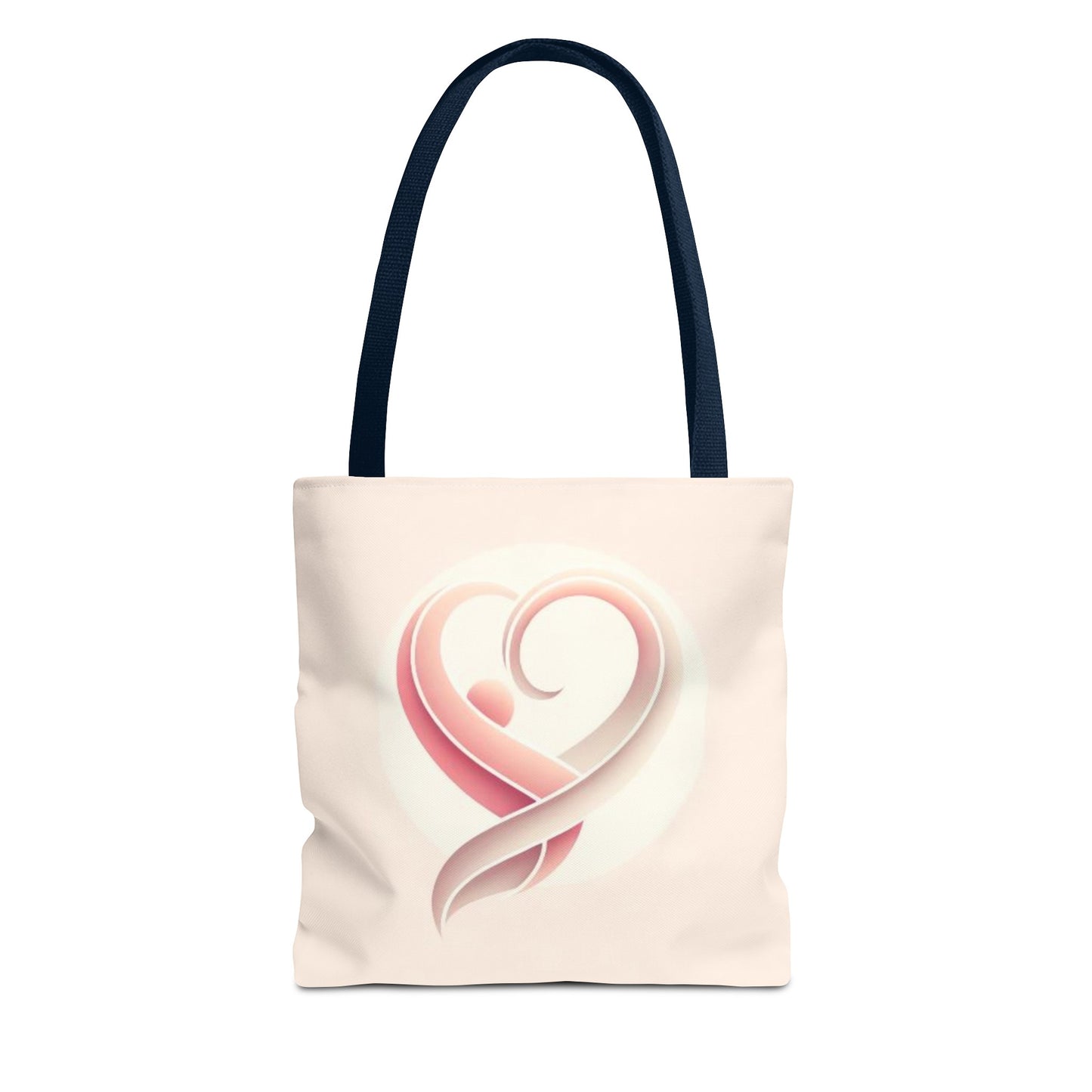 Tote Bag with Heart Design (AOP)
