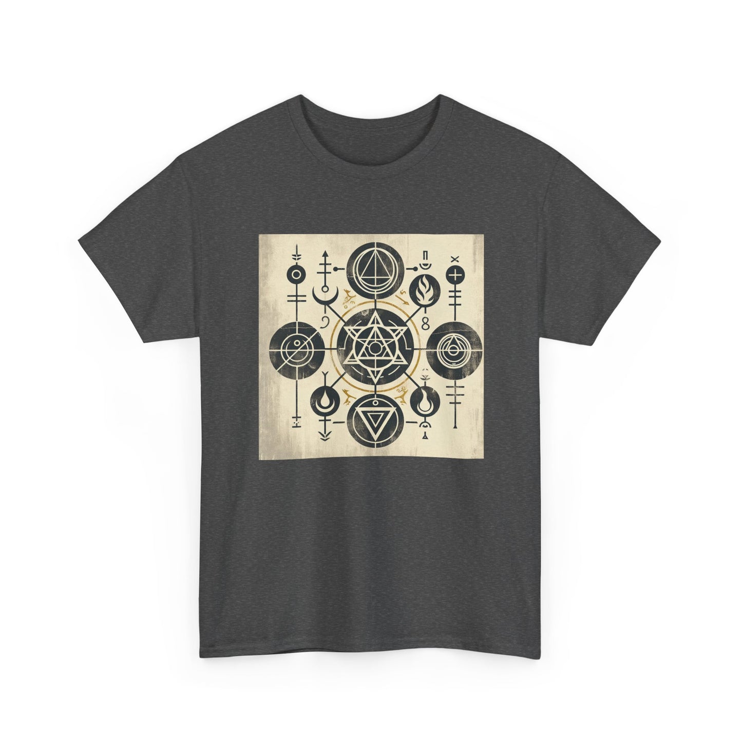 Grunge Alchemy: Mystical Symbols Unleashed in Style T-Shirt