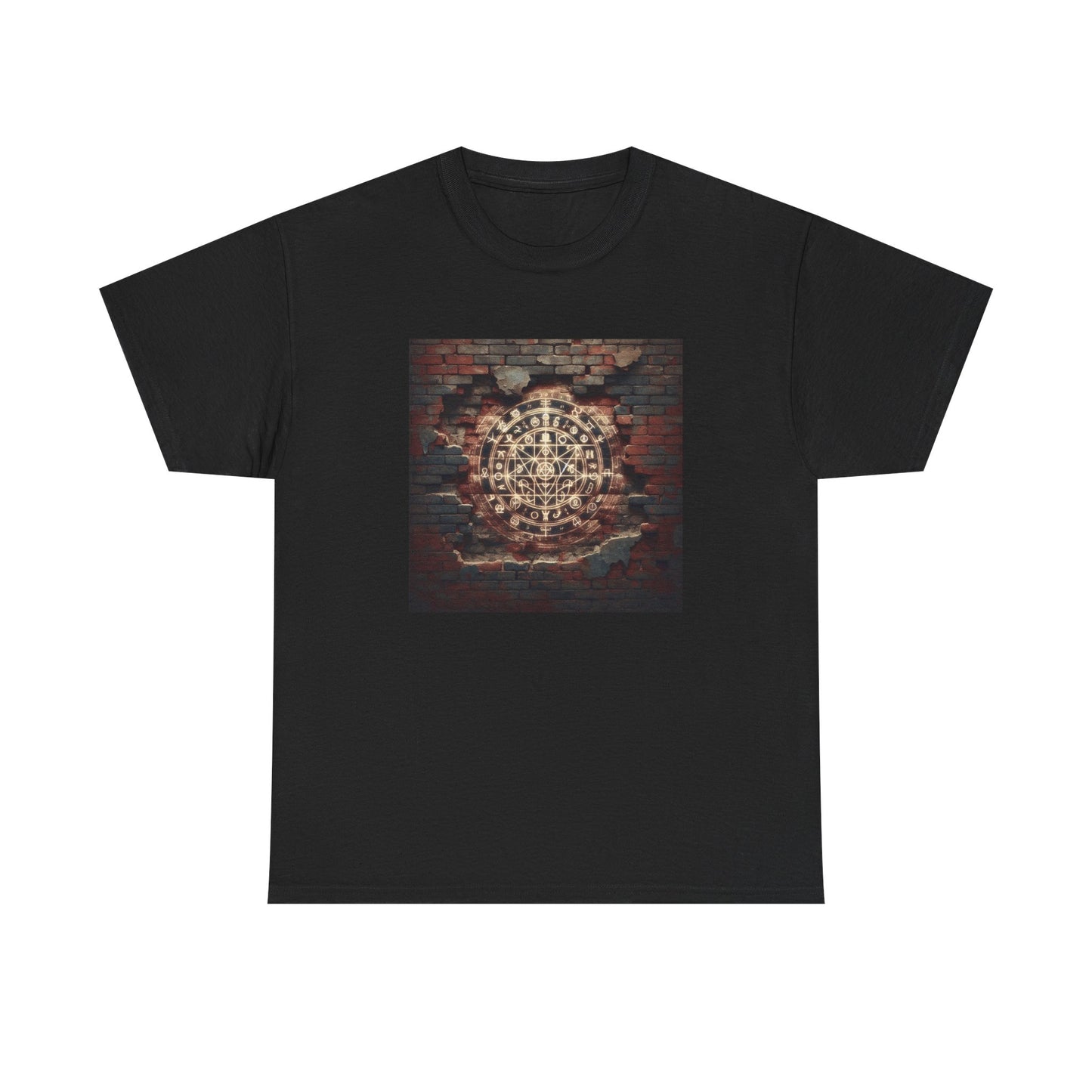 Hidden Glow: Symbols Behind the Crumbling Wall T-Shirt