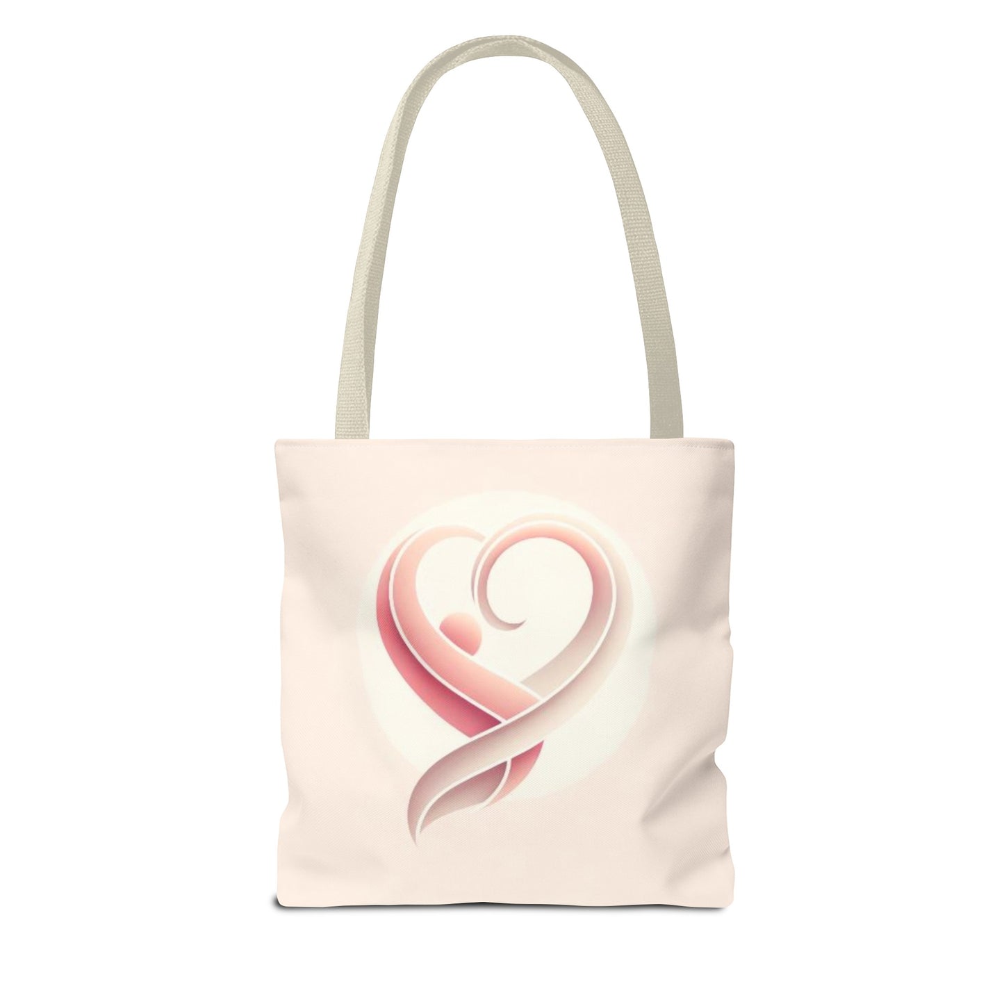 Tote Bag with Heart Design (AOP)