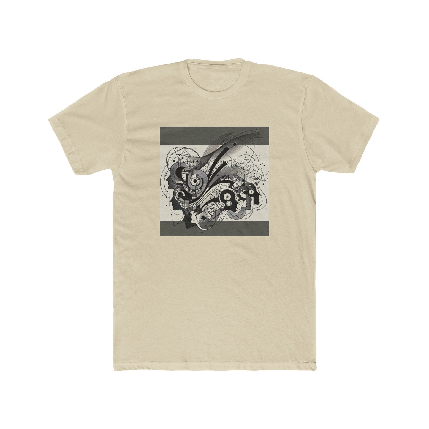 Geometric Groove: Robots Surfing the Wave T-Shirt