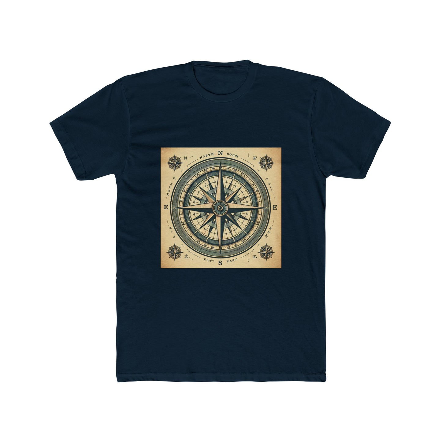Navigate in Style: Vintage Compass Rose Tee T-Shirt