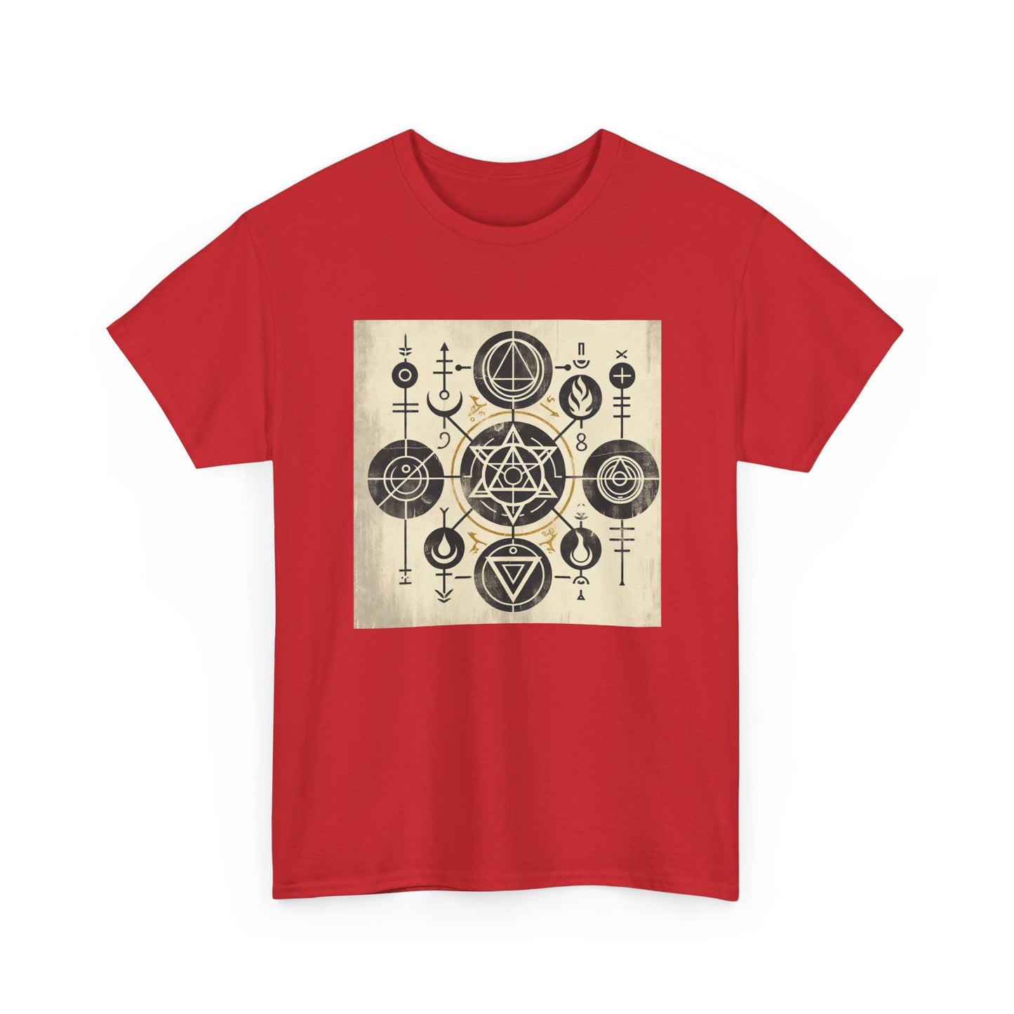 Grunge Alchemy: Mystical Symbols Unleashed in Style T-Shirt