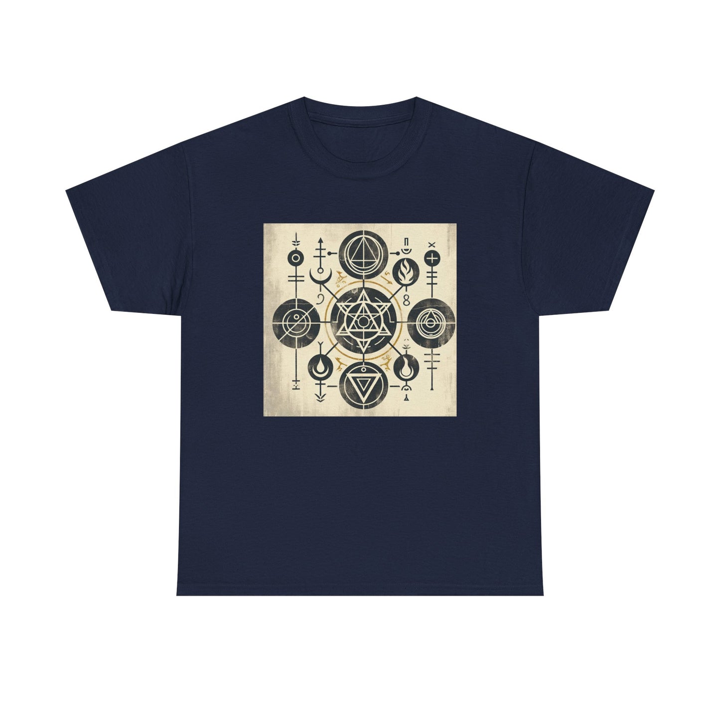 Grunge Alchemy: Mystical Symbols Unleashed in Style T-Shirt