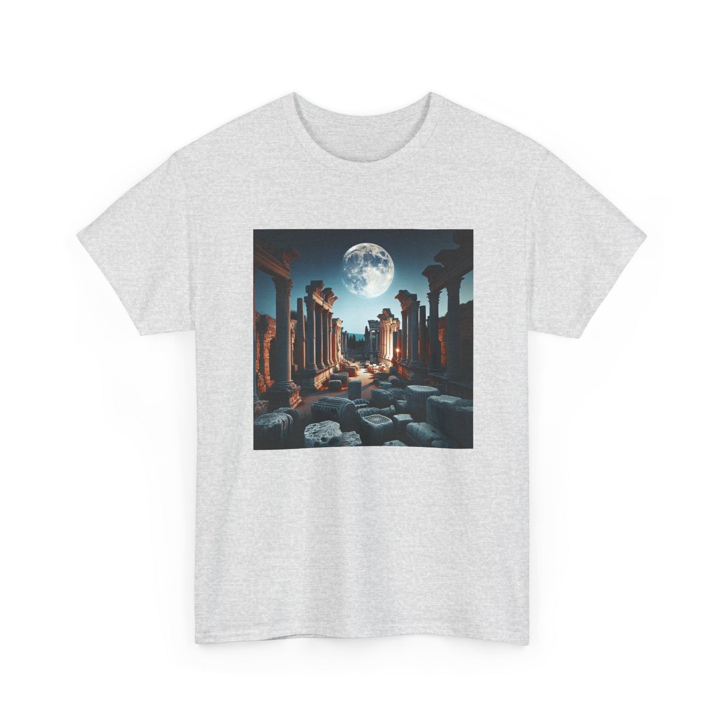 Moonlit Echoes: Ancient Ruins Aglow T-Shirt