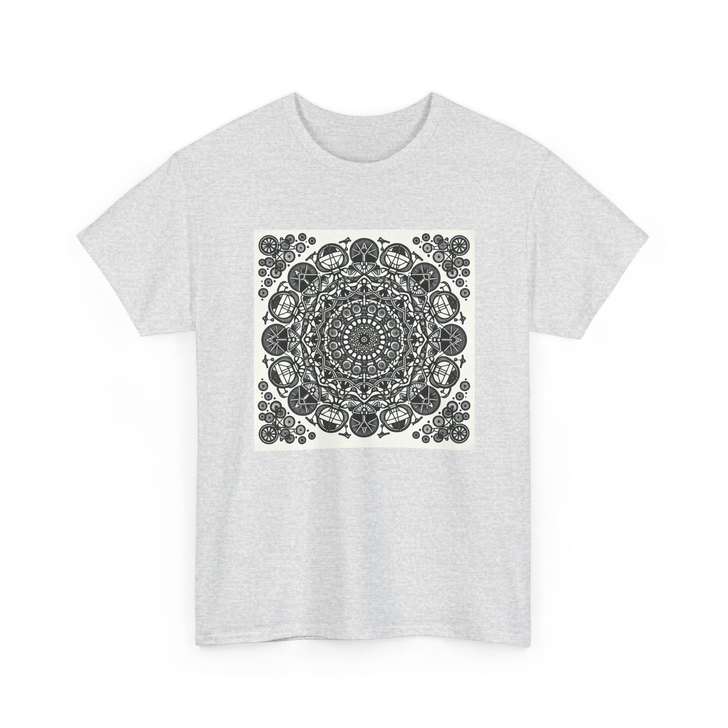 Pedal Patterns: Mandala Magic on Wheels T-Shirt