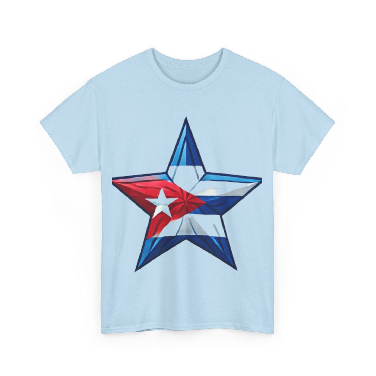 Cuban flag Design(Unisex Heavy Cotton Tee)