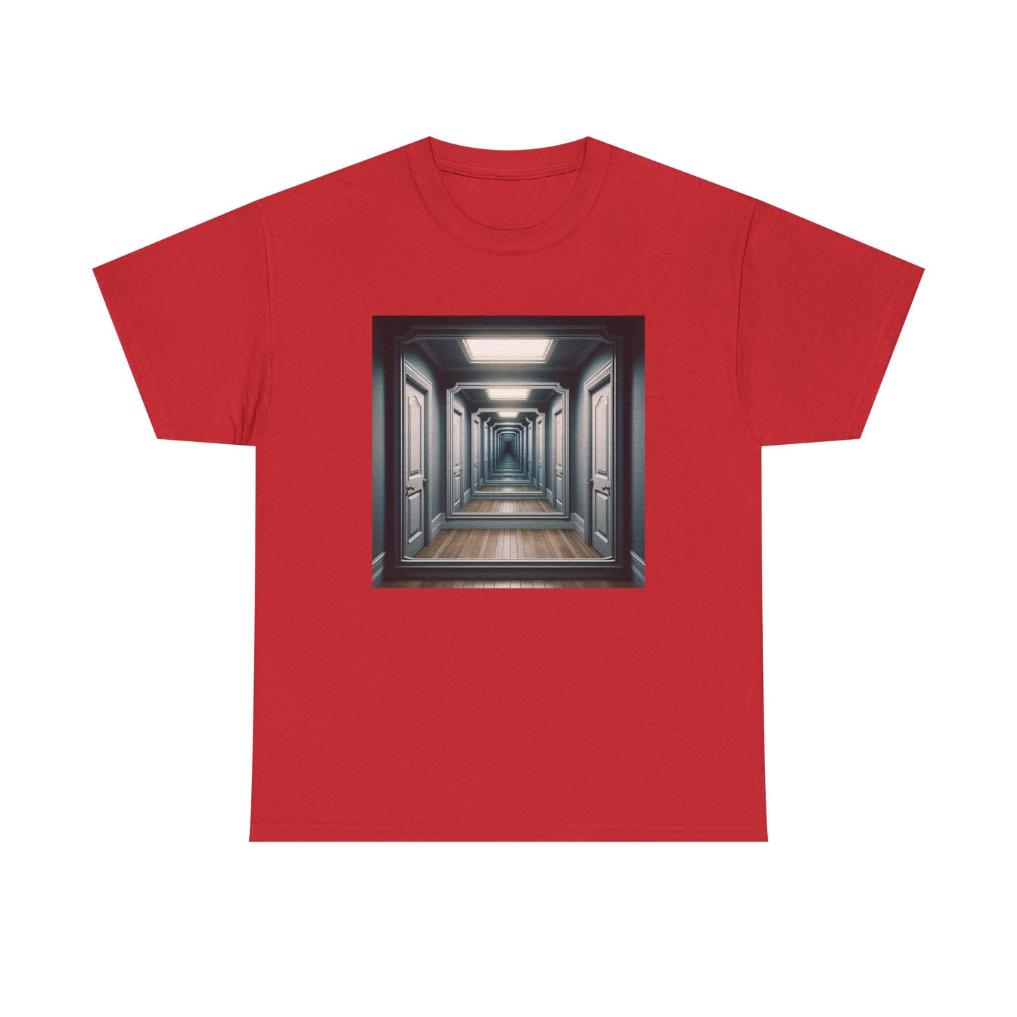 Reflections of Solitude: Hallway Illusions Unveiled T-Shirt