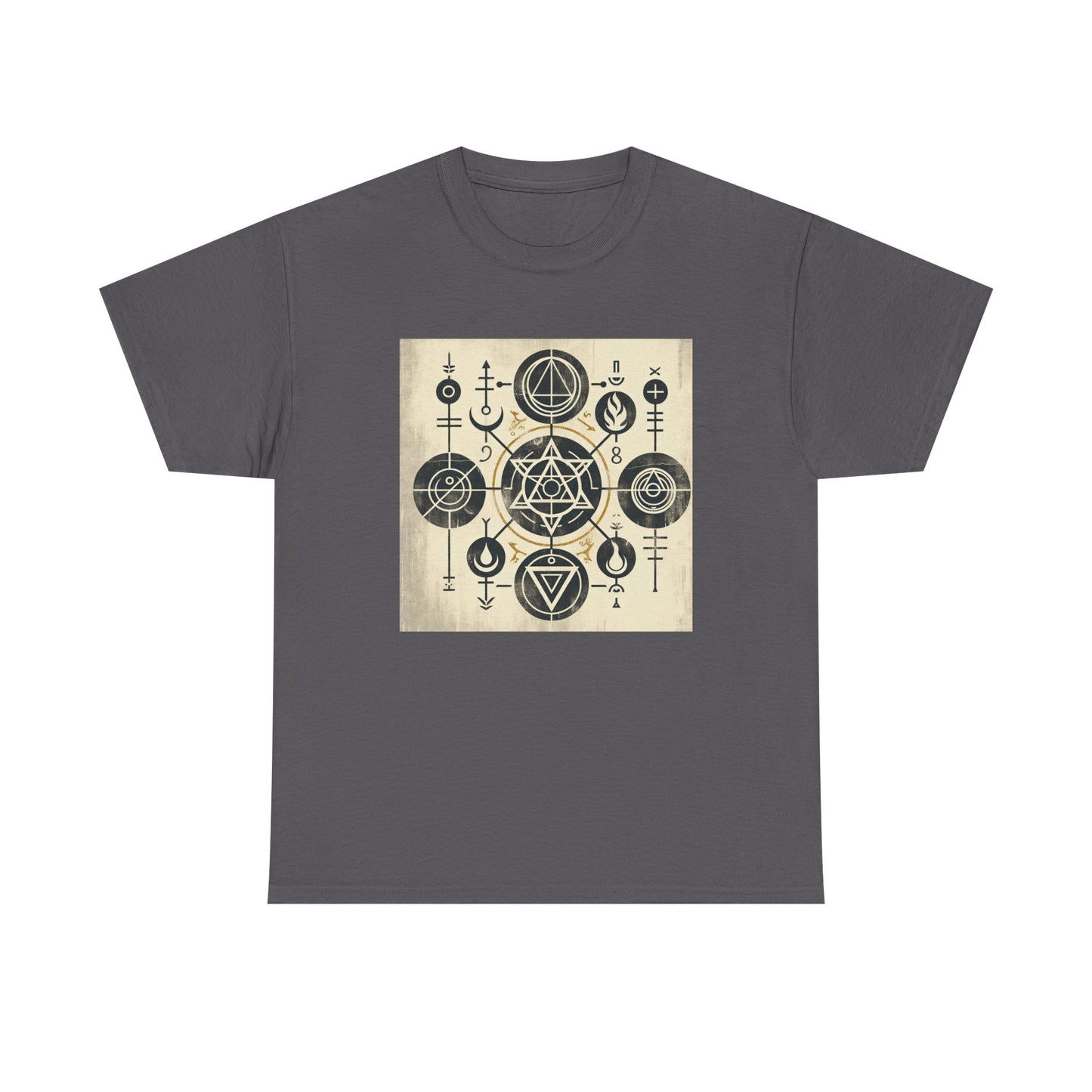 Grunge Alchemy: Mystical Symbols Unleashed in Style T-Shirt