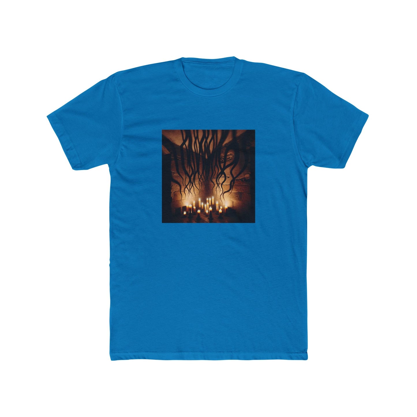 Dancing Shadows: Candlelight's Eerie Artistry T-Shirt