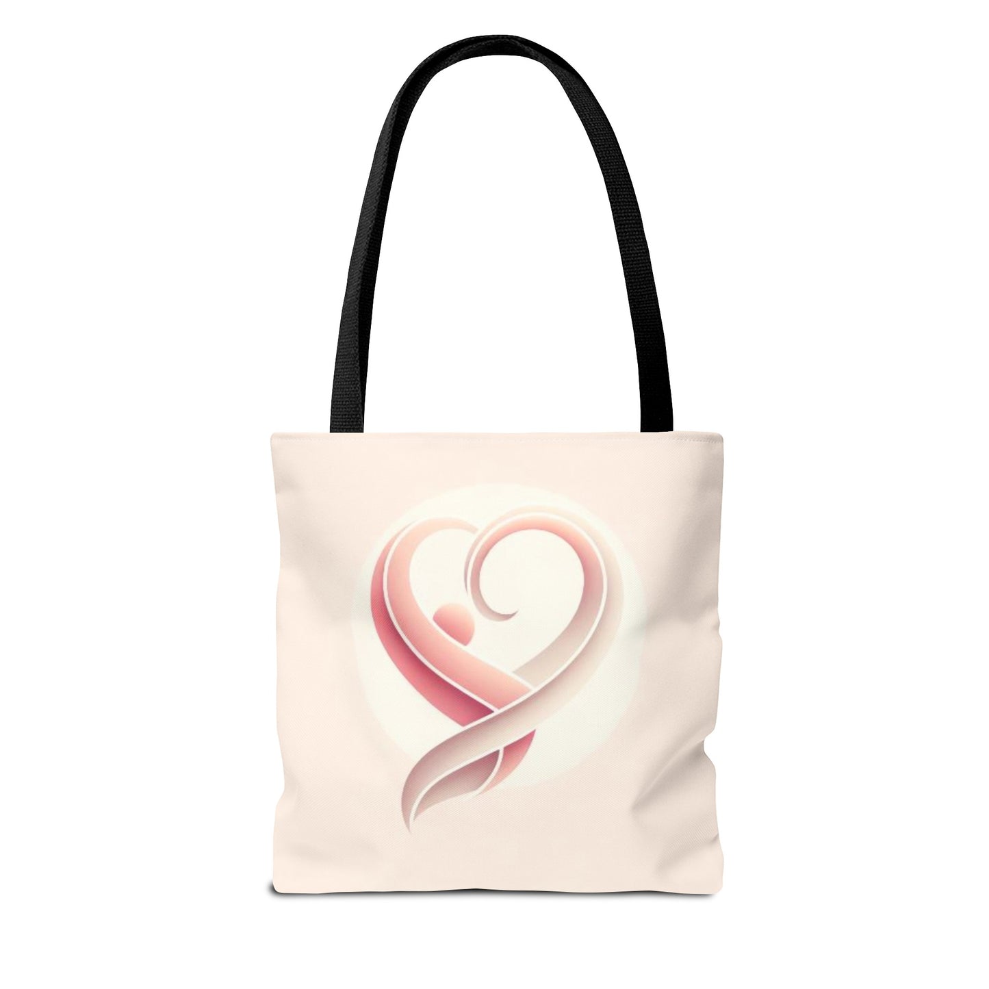 Tote Bag with Heart Design (AOP)