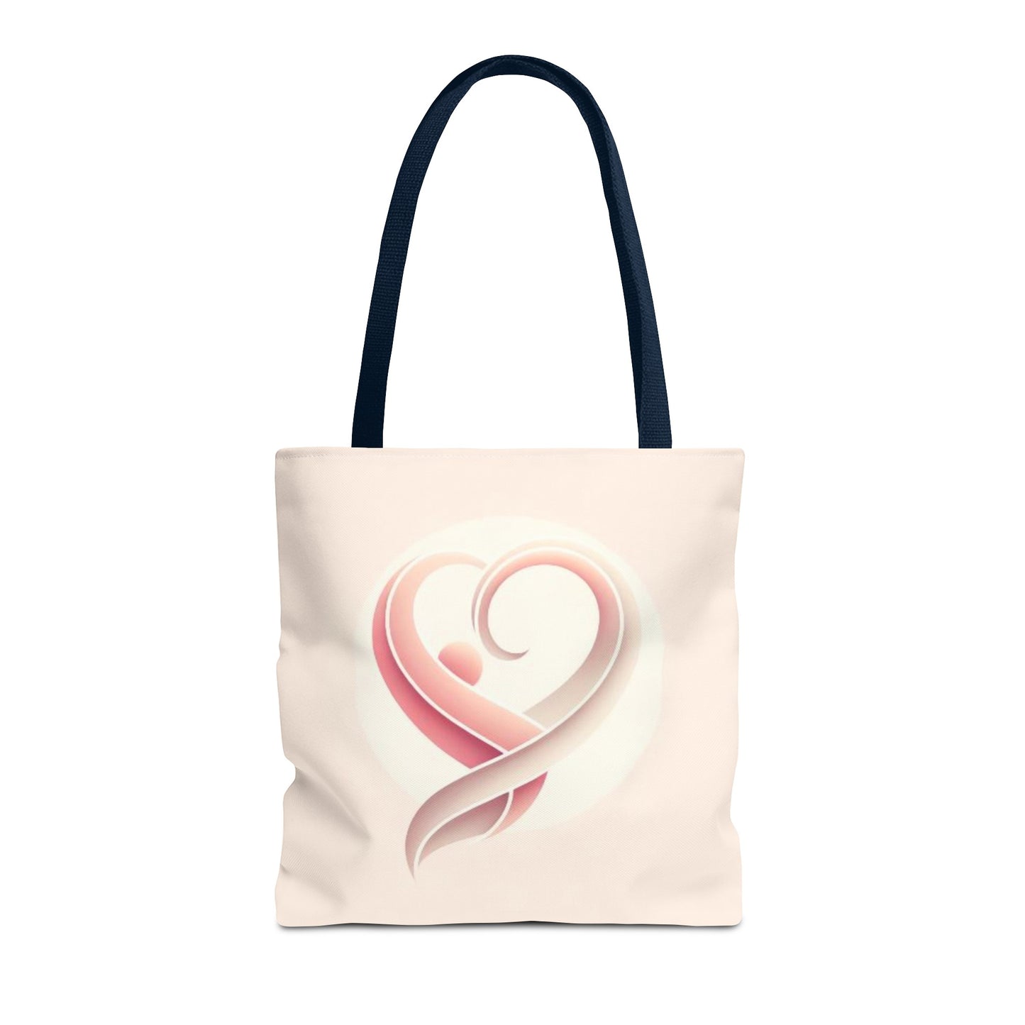 Tote Bag with Heart Design (AOP)