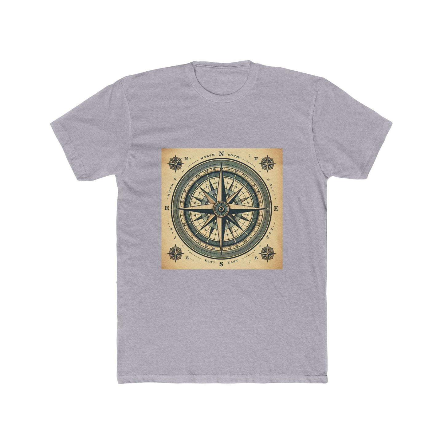 Navigate in Style: Vintage Compass Rose Tee T-Shirt