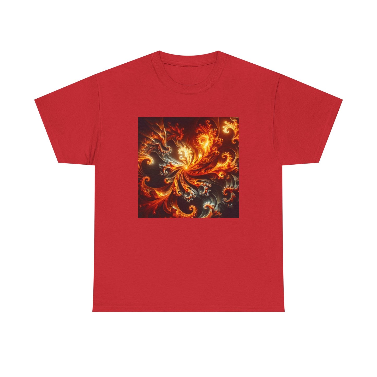 Fiery Fractals: Blaze in Geometric Glory T-Shirt