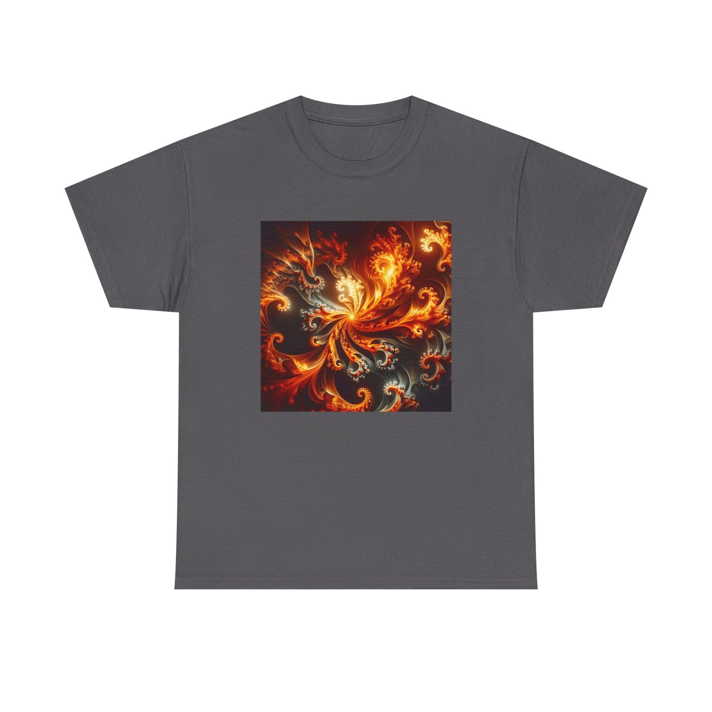 Fiery Fractals: Blaze in Geometric Glory T-Shirt