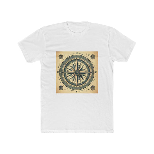 Navigate in Style: Vintage Compass Rose Tee T-Shirt