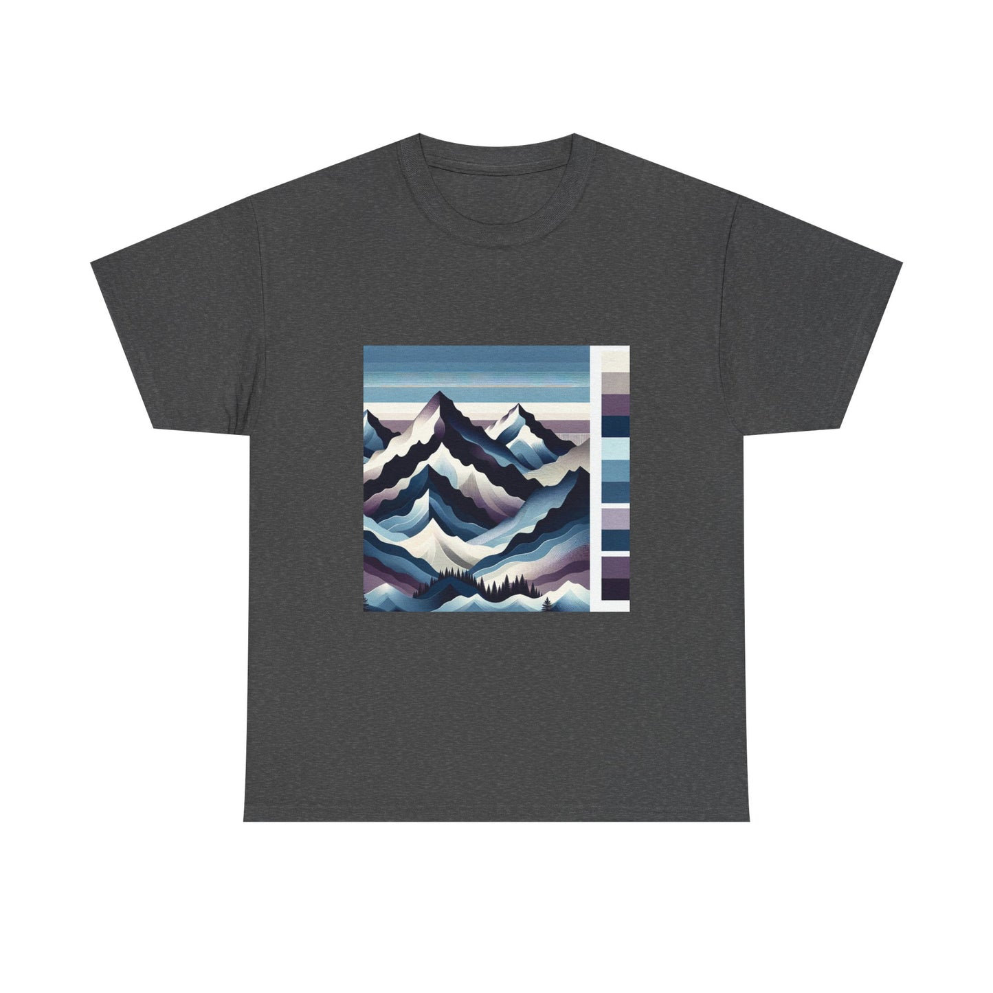 Gradient Peaks: Artful Ascents in Vibrant Layers T-Shirt