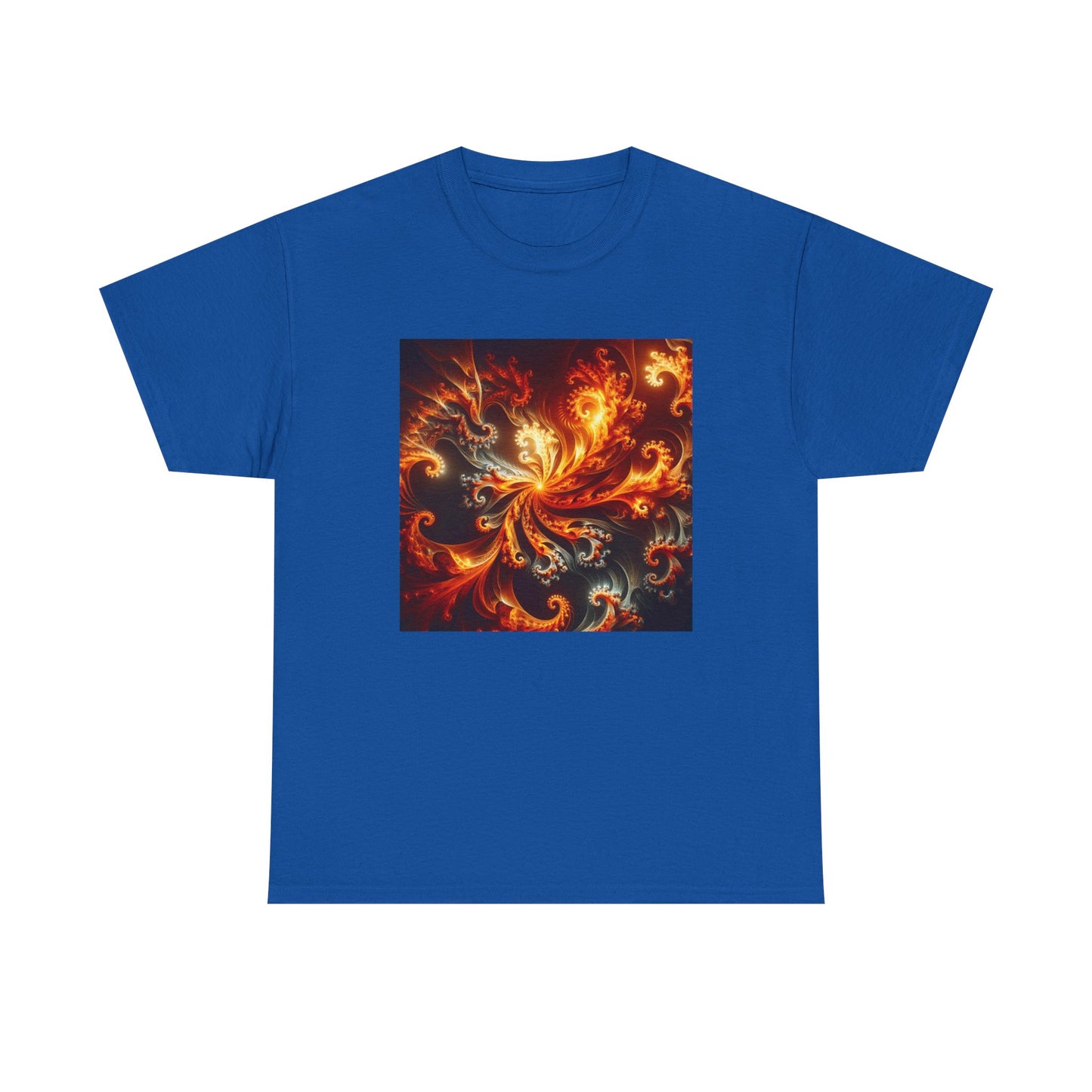 Fiery Fractals: Blaze in Geometric Glory T-Shirt