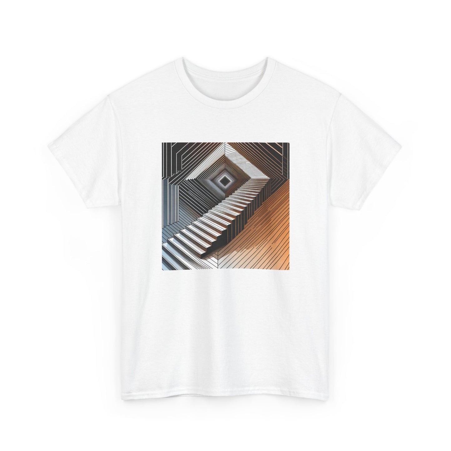 Ascend Forever: The Endless Orange Stairway Tee T-Shirt