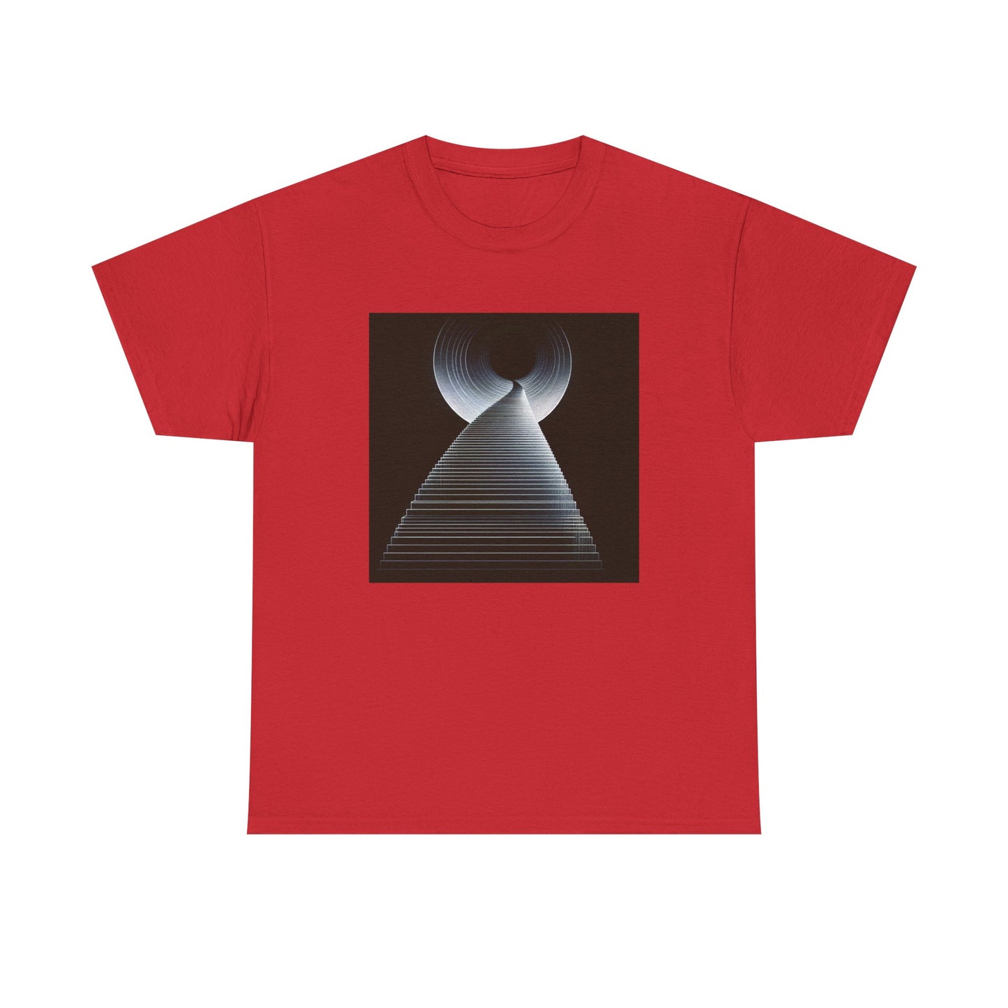 Step into the Abyss: Vector Stairway Design T-Shirt