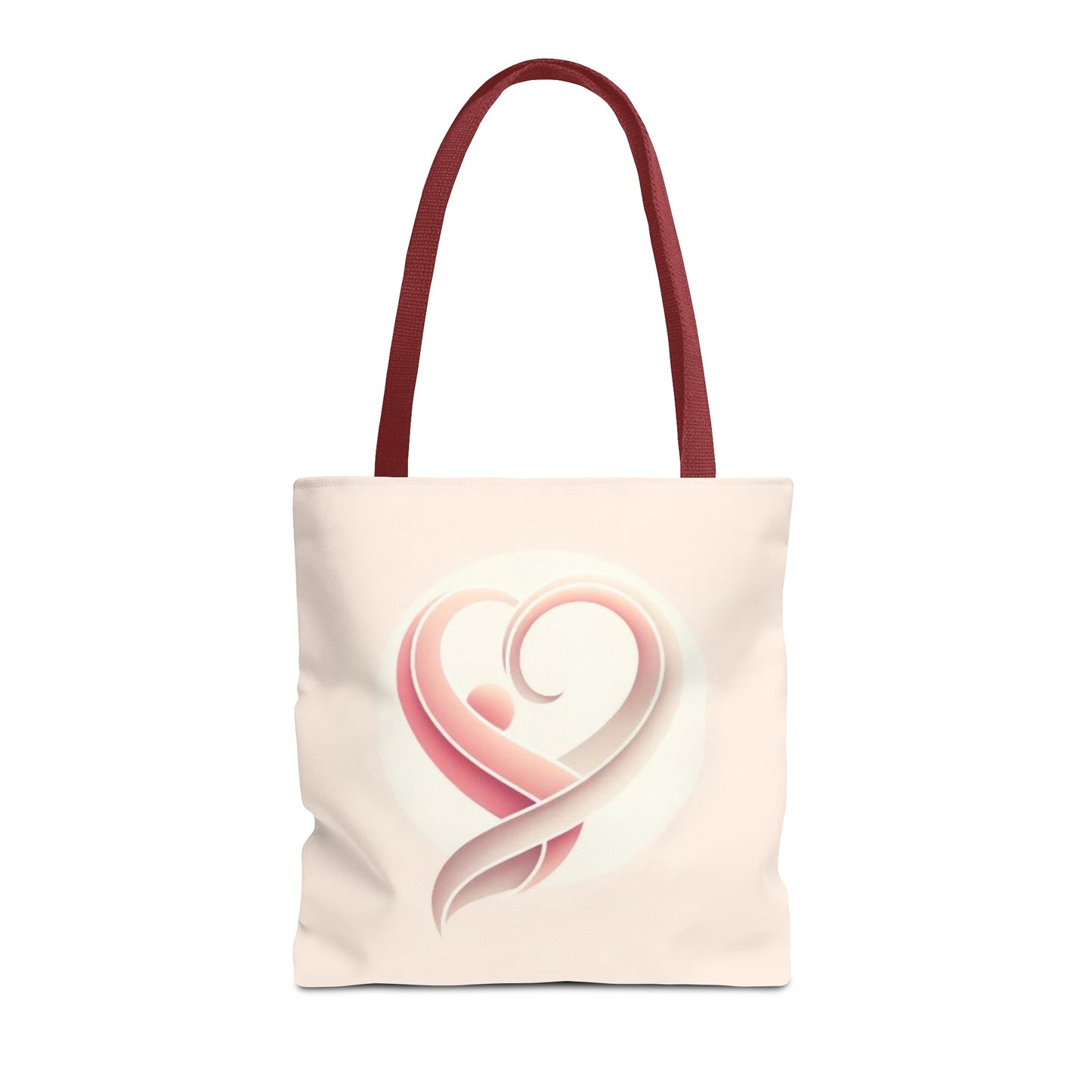 Tote Bag with Heart Design (AOP)