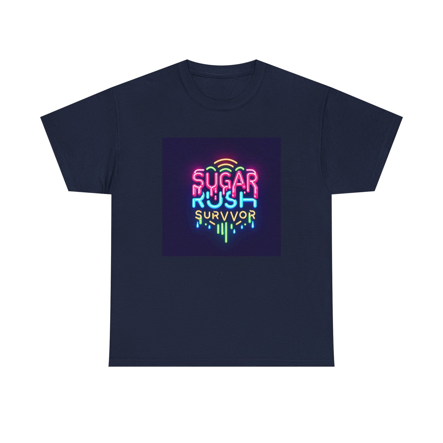 Neon Drip: Triumph of a Sugar Rush Survivor! T-Shirt