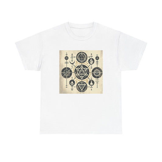 Grunge Alchemy: Mystical Symbols Unleashed in Style T-Shirt