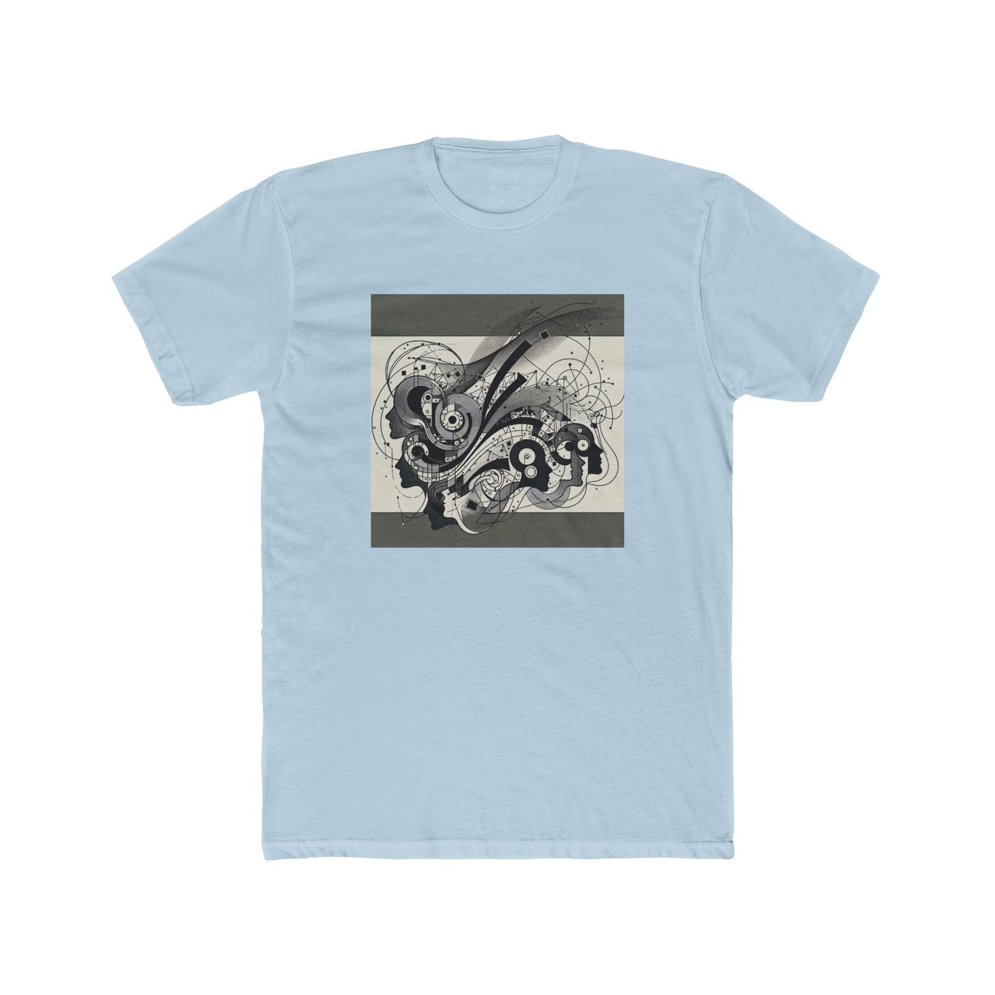 Geometric Groove: Robots Surfing the Wave T-Shirt