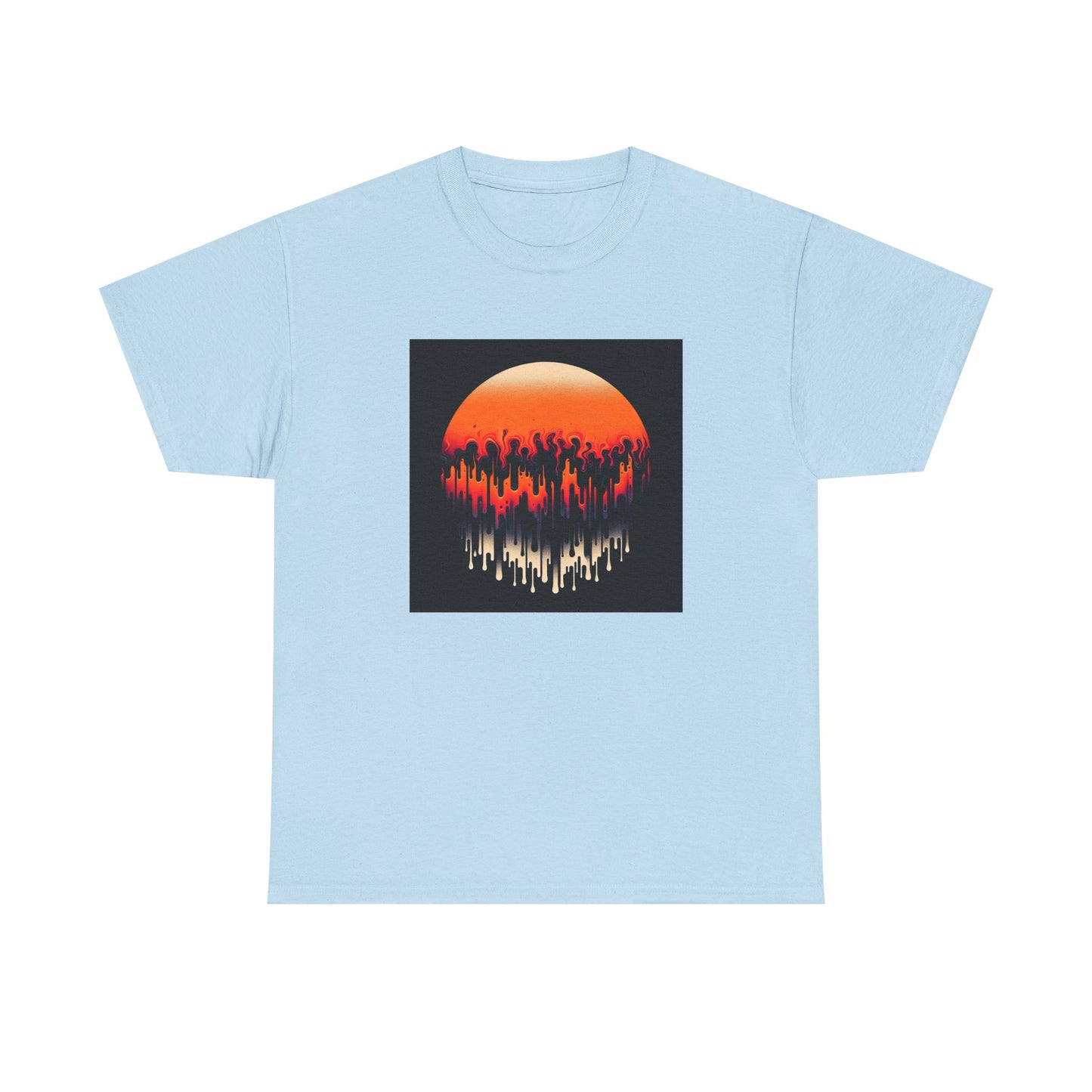 Haunting Drips: Eerie Orange & Black Vibes T-Shirt