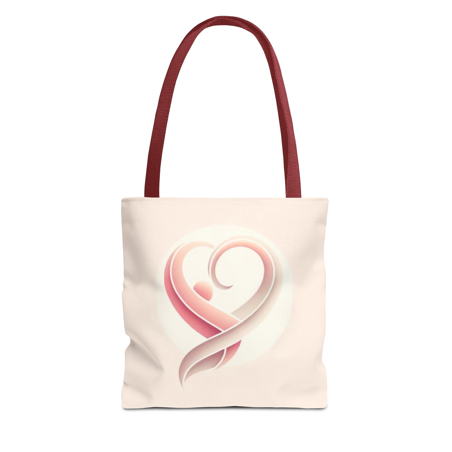 Tote Bag with Heart Design (AOP)