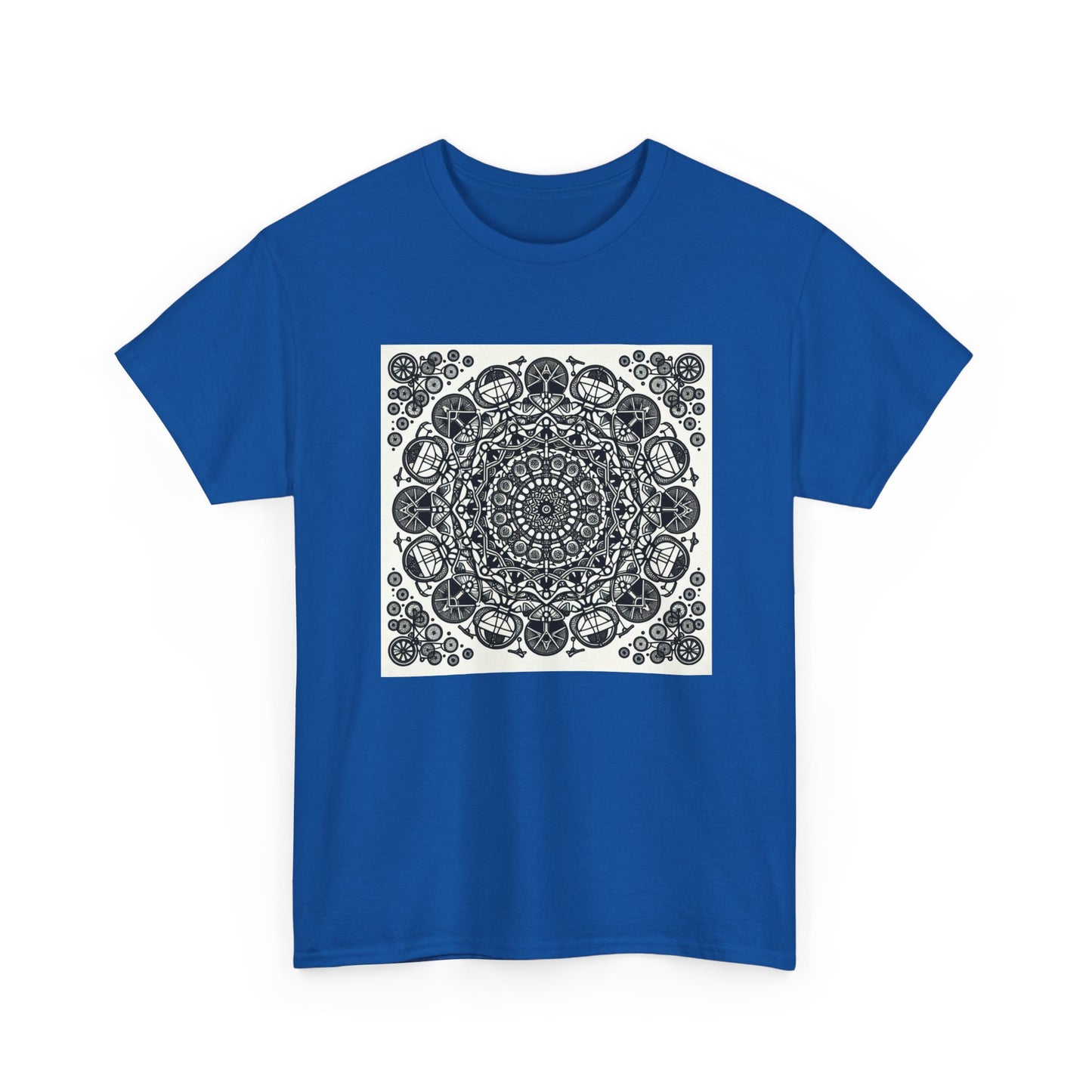 Pedal Patterns: Mandala Magic on Wheels T-Shirt