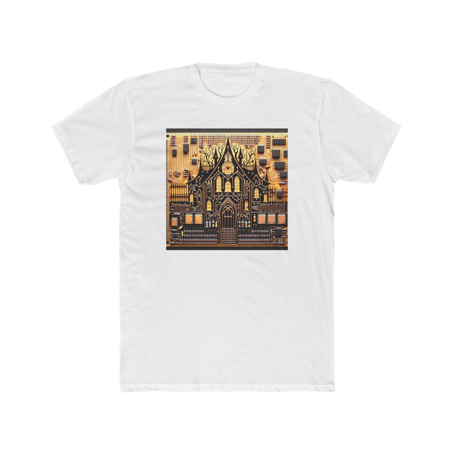 Ghostly Circuits: Tech Meets Terror in Style T-Shirt