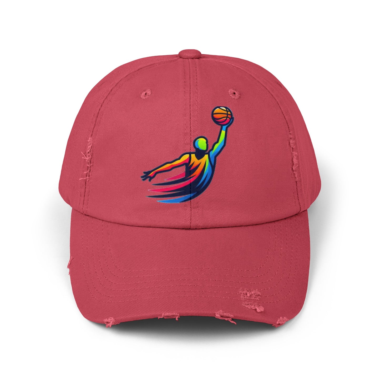 Basket Ball Design Unisex Distressed Cap