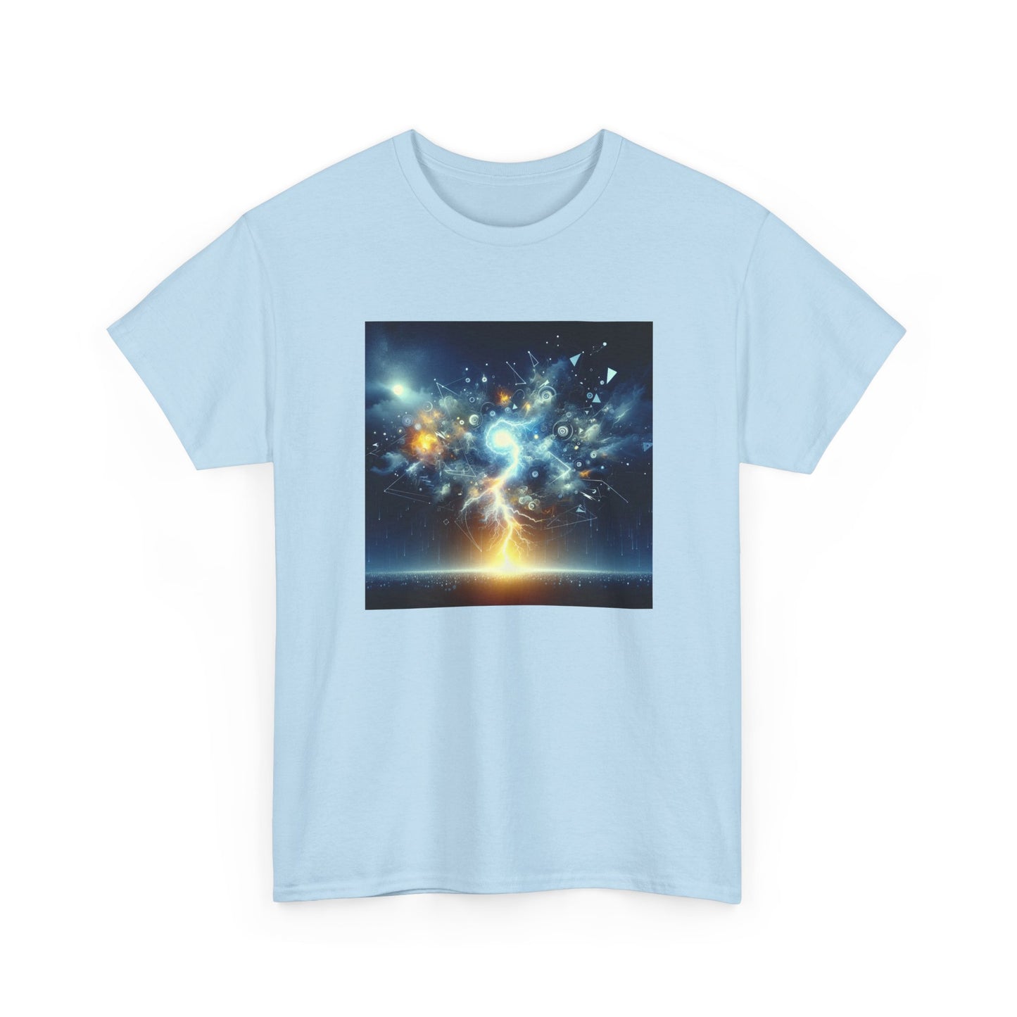 Electric Visions: Lightning Unleashes Abstract Magic T-Shirt