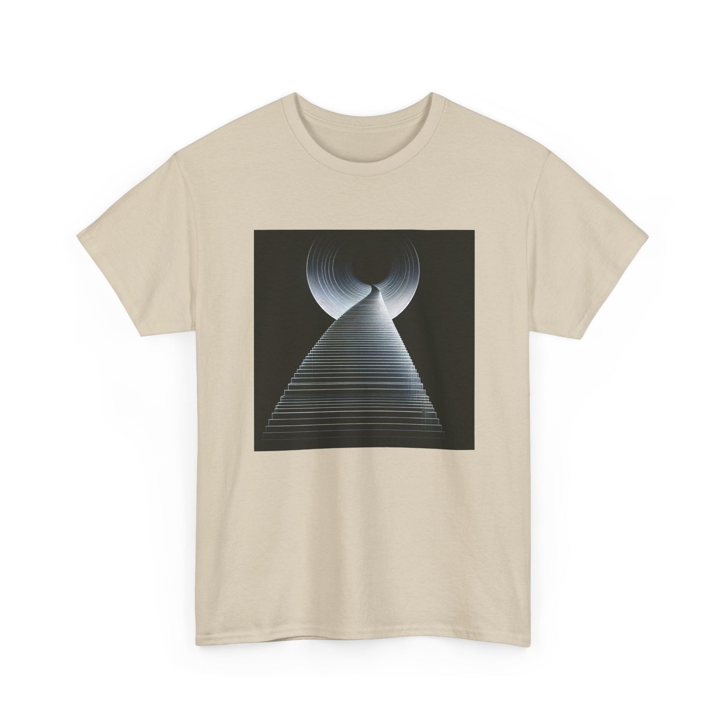 Step into the Abyss: Vector Stairway Design T-Shirt
