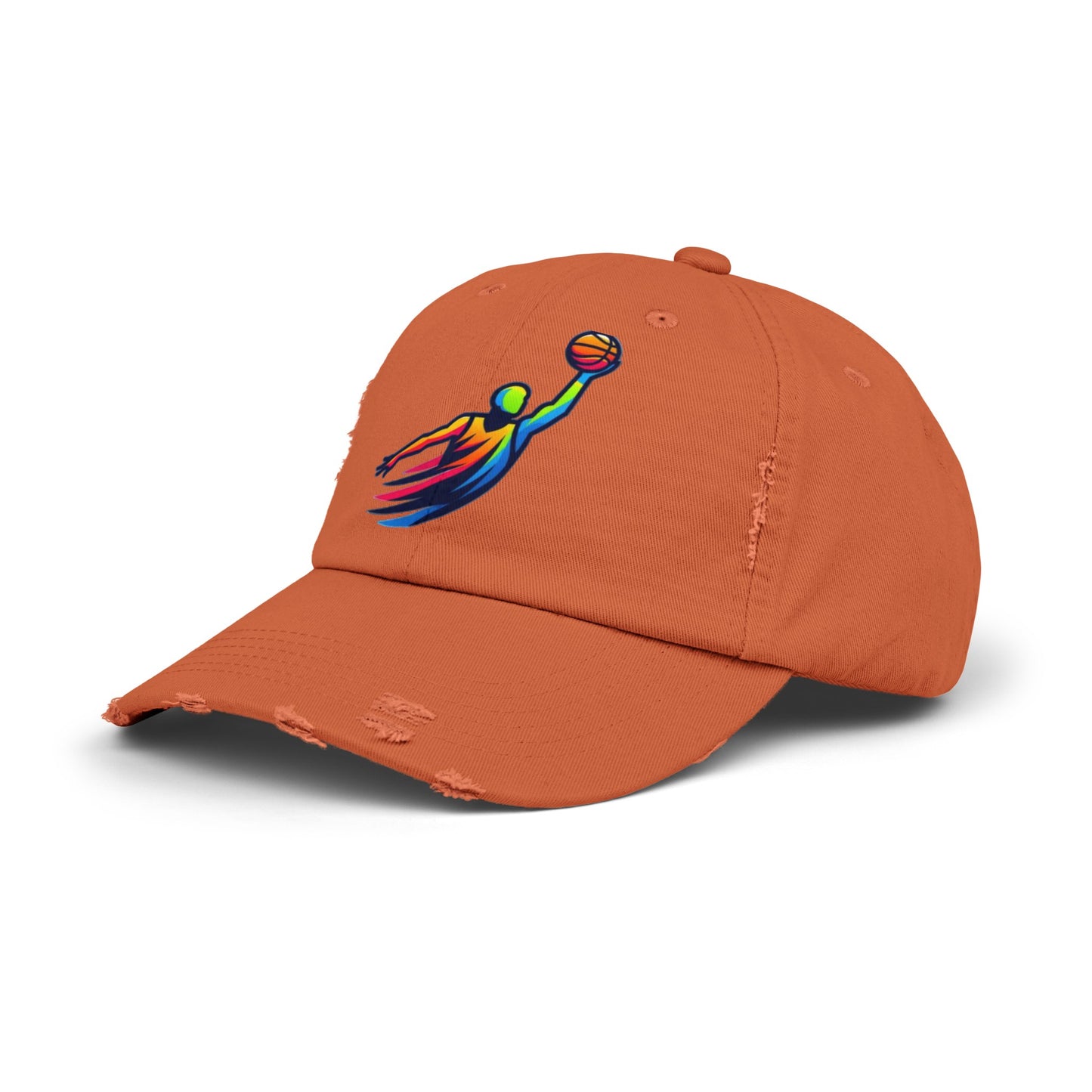 Basket Ball Design Unisex Distressed Cap