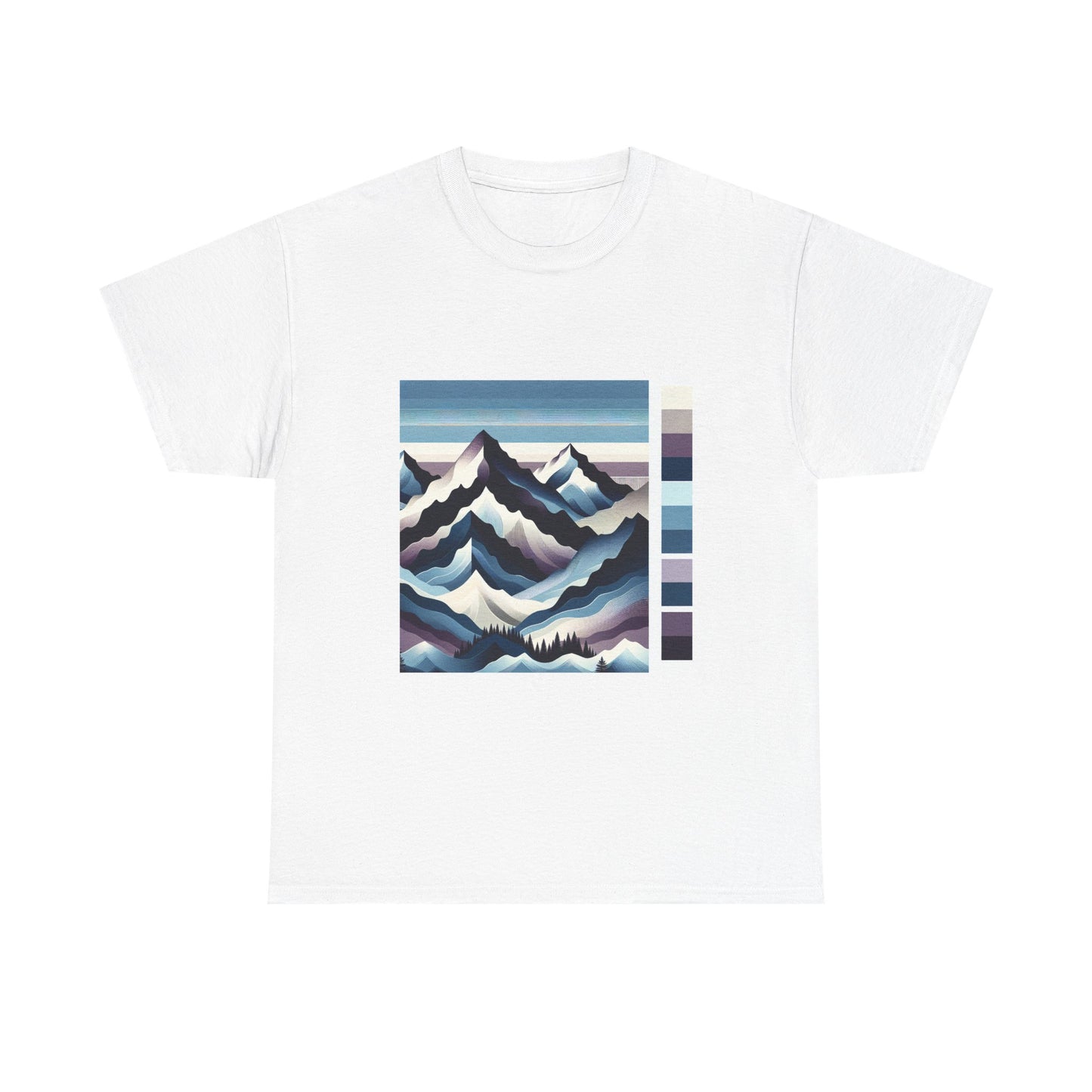 Gradient Peaks: Artful Ascents in Vibrant Layers T-Shirt