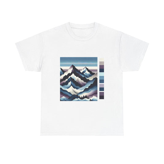 Gradient Peaks: Artful Ascents in Vibrant Layers T-Shirt
