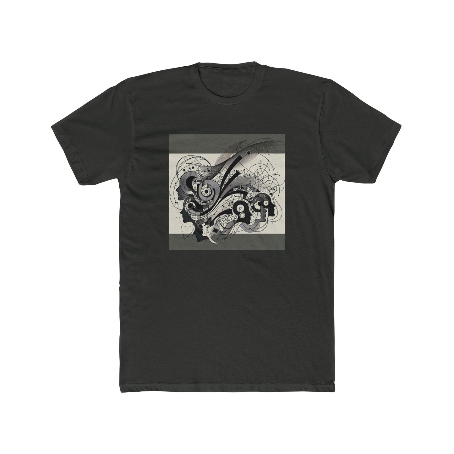 Geometric Groove: Robots Surfing the Wave T-Shirt