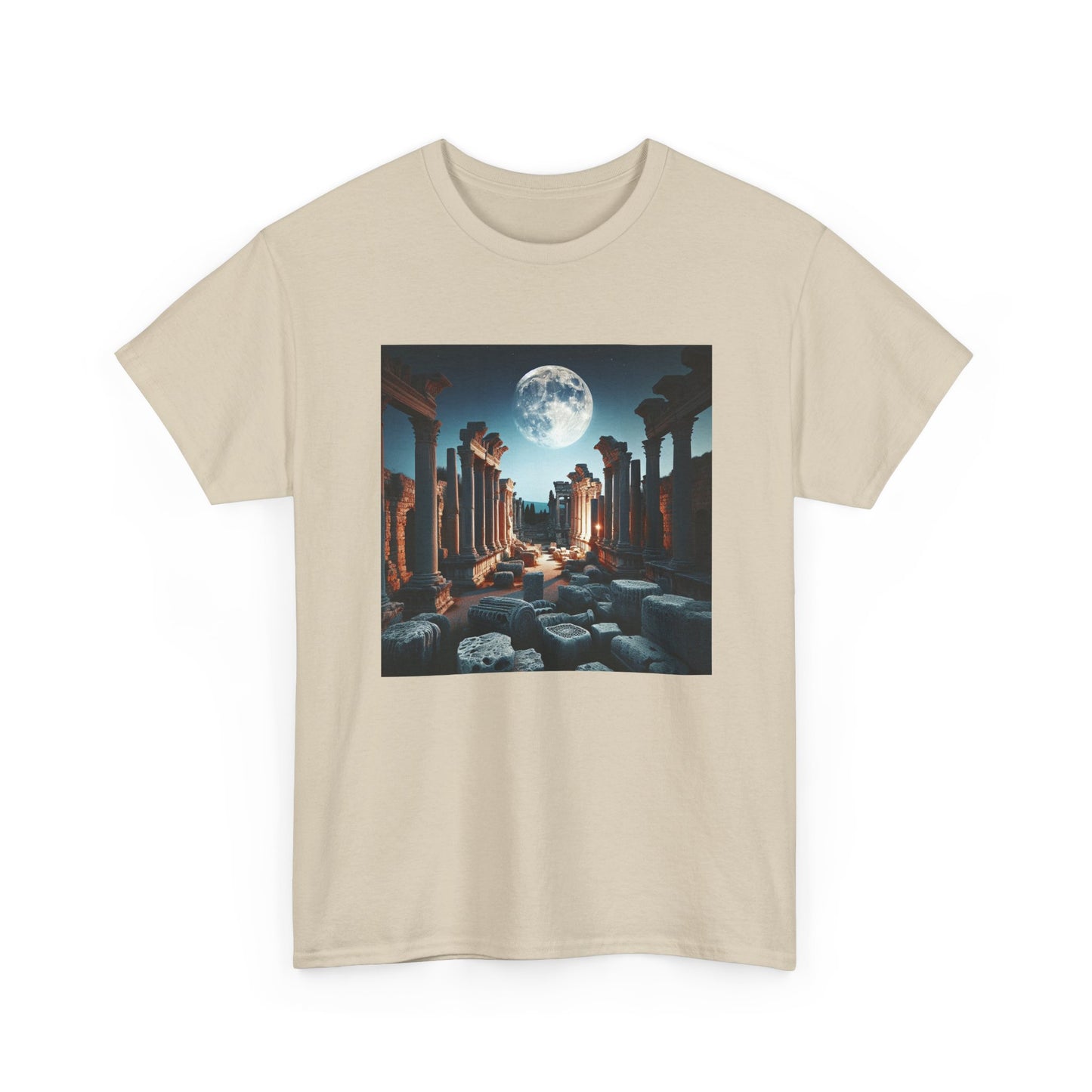 Moonlit Echoes: Ancient Ruins Aglow T-Shirt