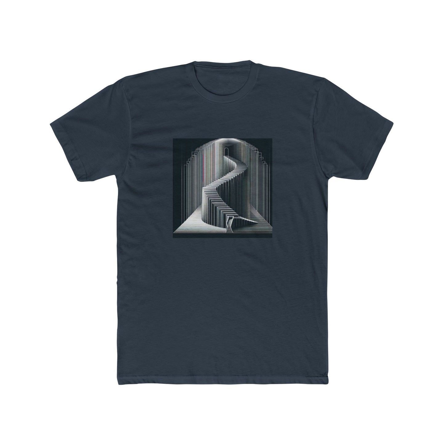 Step Into the Shadows: Vector Stairway Art T-Shirt