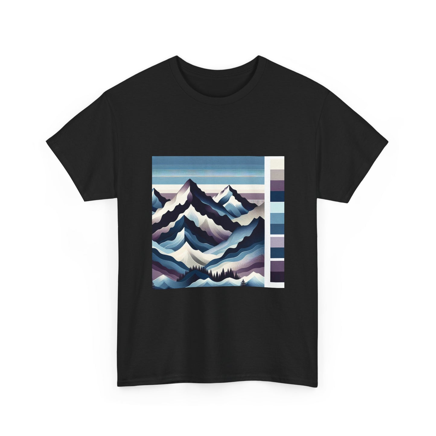 Gradient Peaks: Artful Ascents in Vibrant Layers T-Shirt