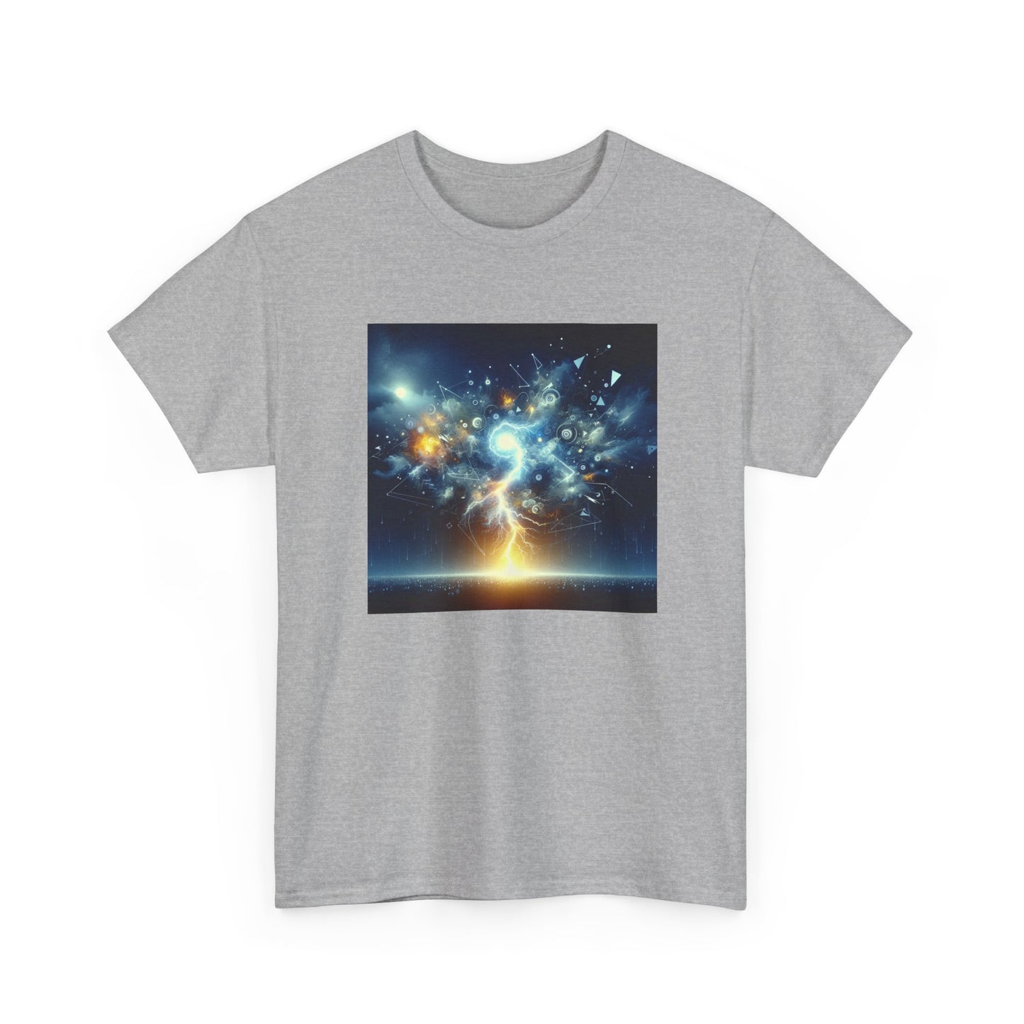 Electric Visions: Lightning Unleashes Abstract Magic T-Shirt