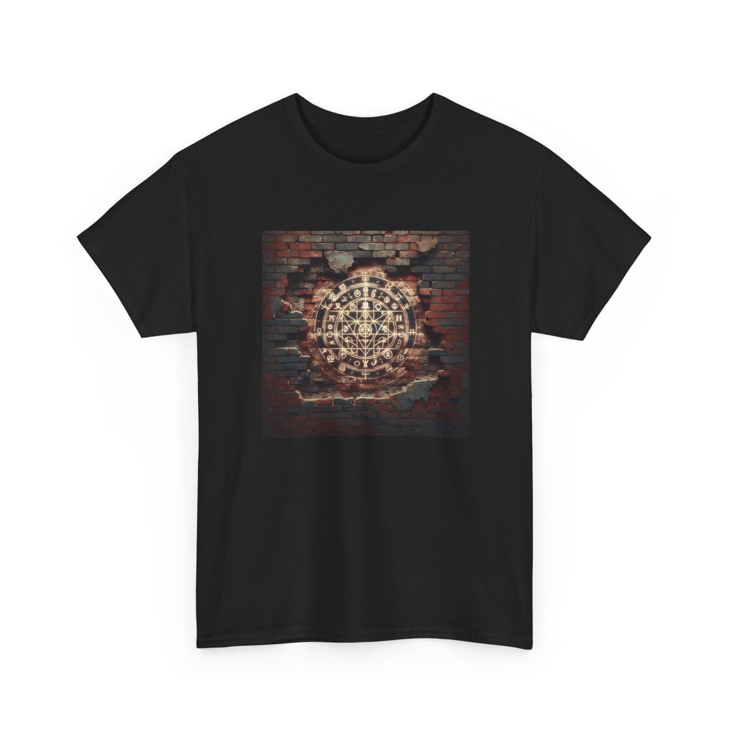 Hidden Glow: Symbols Behind the Crumbling Wall T-Shirt
