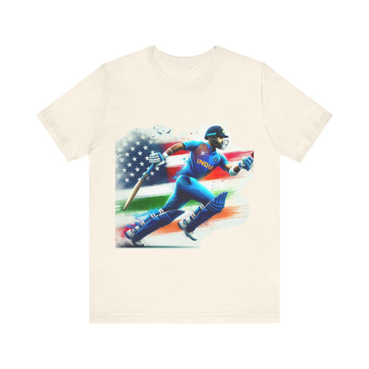 Cricket USA World Cup Indian Team Design Unisex Jersey Short Sleeve Tee