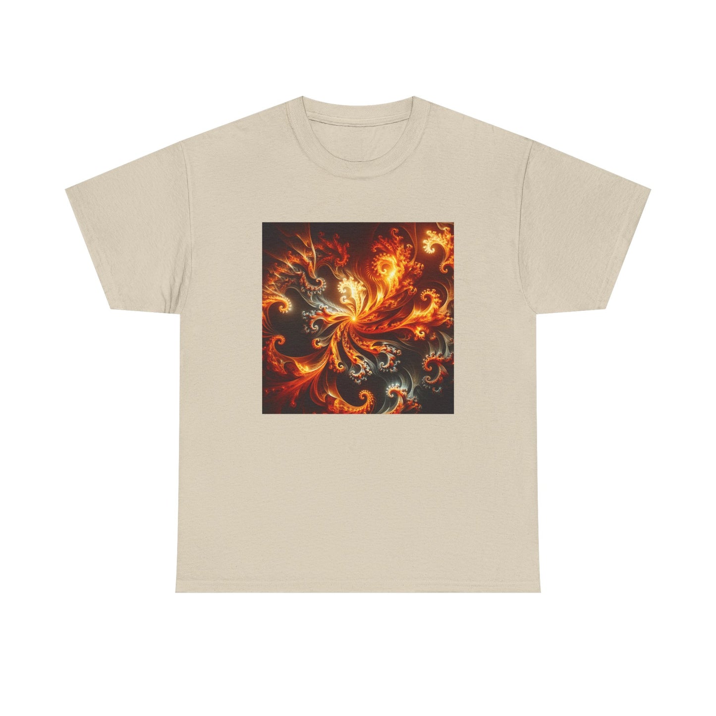 Fiery Fractals: Blaze in Geometric Glory T-Shirt