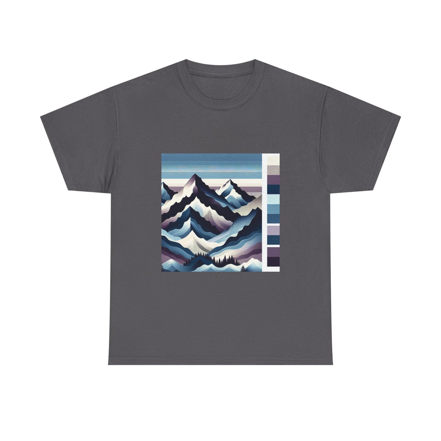 Gradient Peaks: Artful Ascents in Vibrant Layers T-Shirt