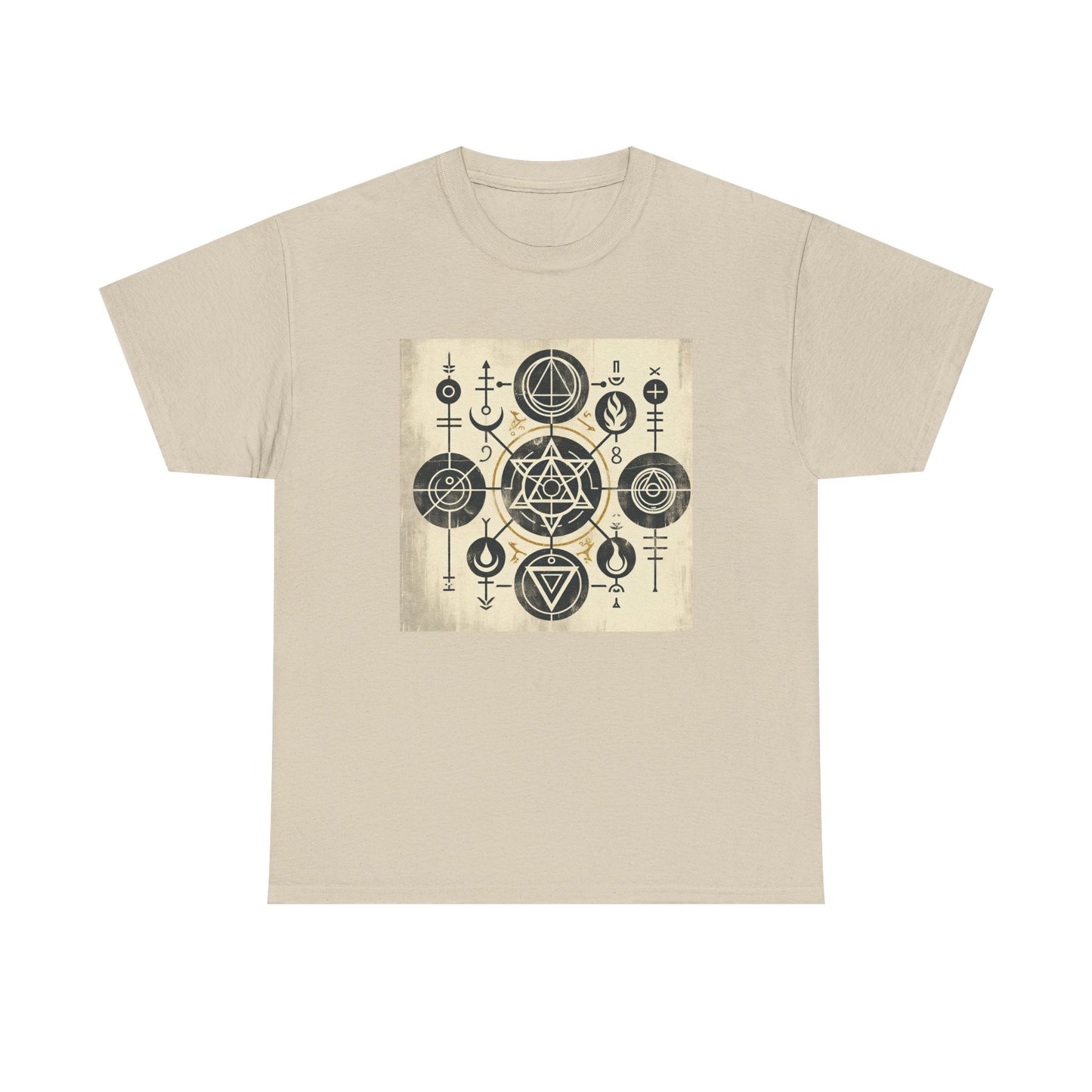 Grunge Alchemy: Mystical Symbols Unleashed in Style T-Shirt