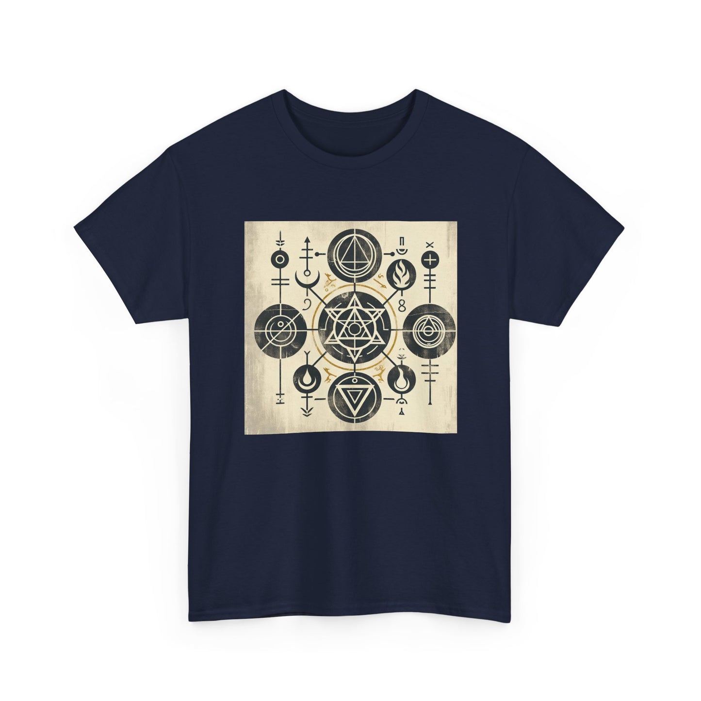 Grunge Alchemy: Mystical Symbols Unleashed in Style T-Shirt