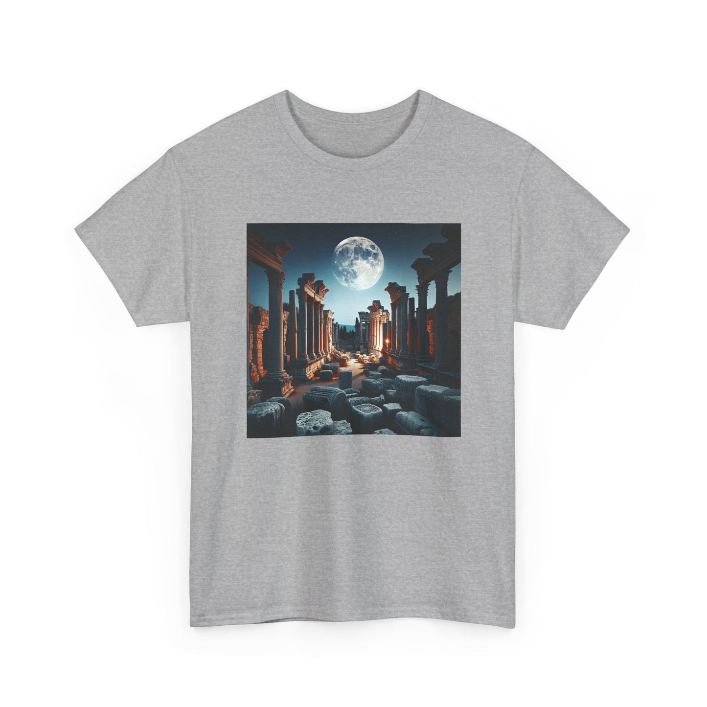 Moonlit Echoes: Ancient Ruins Aglow T-Shirt